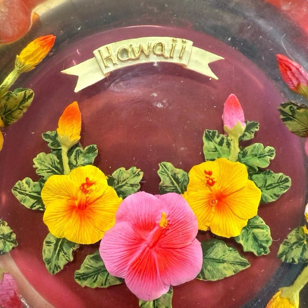Vintage Lucite Resin Acrylic Hawaii souvenir Ashtray/Trinket Bowl - Picture 10 of 14